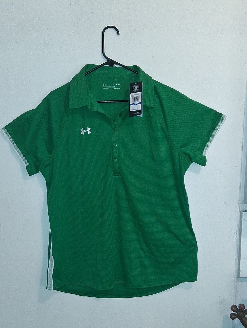 Under Armour Green Girls' Polo with White Accents